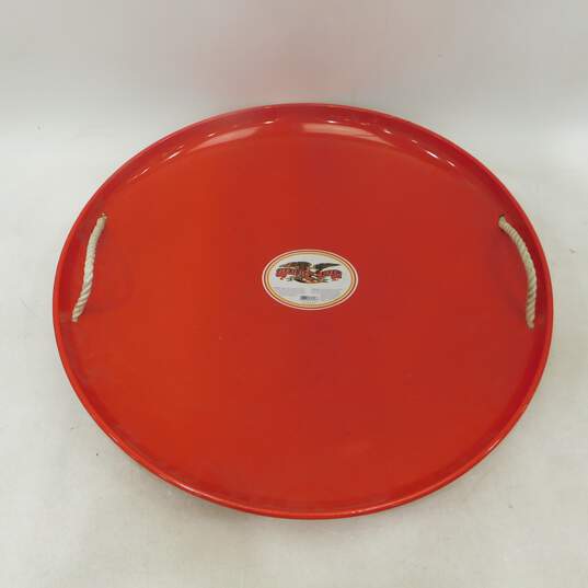 Flexible Flyer Red Round Metal Saucer Sled image number 1