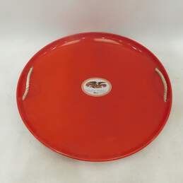 Flexible Flyer Red Round Metal Saucer Sled