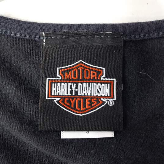 Harley Davidson Navy Blue Off The Shoulder Top/Blouse/Shirt Size S image number 3