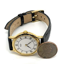 Designer Seiko V700-6091 Gold-Tone Genuine Leather Quartz Analog Wristwatch alternative image