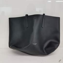 Kate Spade Large Black Leather Tote Bag w/ Con Purse