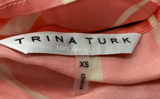 Trina Turk Women's Pink Stripe Blouse- XS image number 3