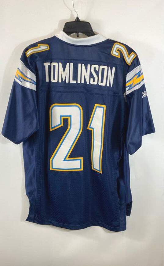Reebok NFL Chargers Tomlinson # 21 Blue Jersey - Size M image number 2