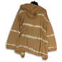 NWT Womens Tan Knitted Tie Dye Pockets Open Front Cardigan Sweater Size M image number 2