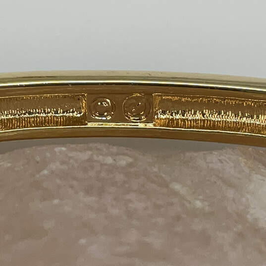 Designer Swarovski Gold-Tone Clear & Black Crystals Hinged Bangle Bracelet image number 4