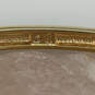 Designer Swarovski Gold-Tone Clear & Black Crystals Hinged Bangle Bracelet image number 4