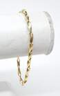 Brev 14K Yellow Gold Fancy Unique Link Chain Bracelet 7.7g image number 4