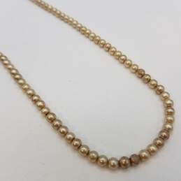 Sterling Silver FW Pearl 4.9mm 60.5inch Necklace 48.7g
