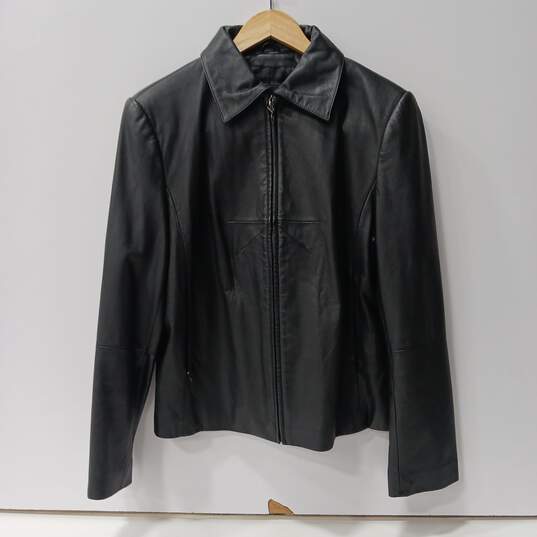 Maxima Wilson Men's Leather Jacket Size XL image number 1