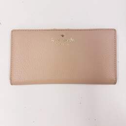 Kate Spade Pebble Leather Compact Wallet Tan