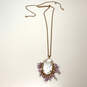 Designer Kendra Scott Gold-Tone Mother Of Pearl Long Pendant Necklace image number 2
