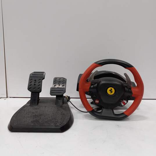 Thrustmaster Ferrari Steering Wheel Video Game Controller image number 1