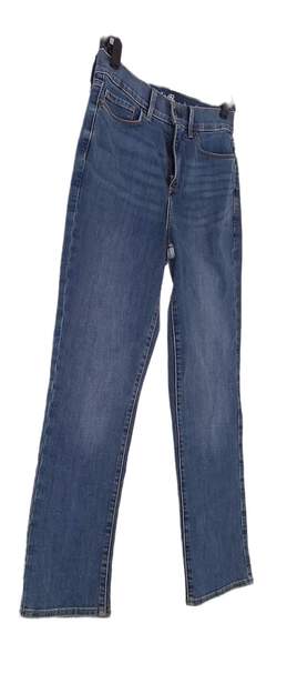 Womens Blue Medium Wash Pockets Casual Denim Straight Leg Jeans Size 4 alternative image