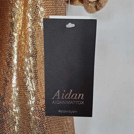 Aidan Women's Gold Sequin Dress SZ 10 NWT image number 8