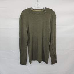 Smartwool Olive Green Crewneck Long Sleeved Shirt WM Size L