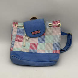 Womens Multicolor Drawstring Inner Zip Pocket Adjustable Strap Backpack