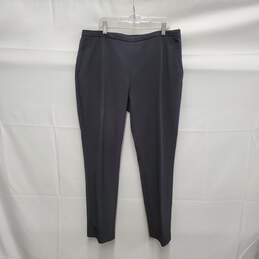 Ellen Tracy WM's Charcoal Gray Side Zip Stretch Cotton Slacks Size 10