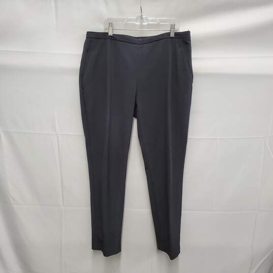 Ellen Tracy WM's Charcoal Gray Side Zip Stretch Cotton Slacks Size 10 image number 1