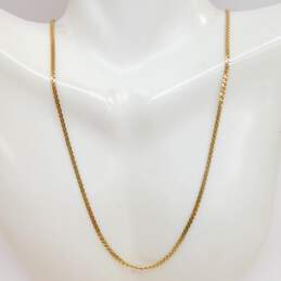 14K Yellow Gold Serpentine Chain Necklace 4.4g alternative image