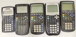 Lot of 5 Texas Instruments Graphing Calculators TI-83 Plus etc