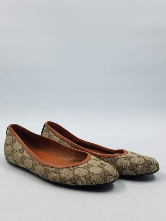 Authentic Gucci GG Terracotta Flats W 6B image number 3