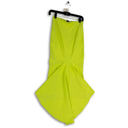 NWT Womens Yellow Stretch Asymmetric Hem Long Maxi Skirt Size Small alternative image