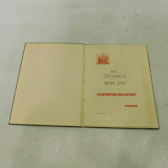 1965 Wine list from RMS Sylvania, Cunard Line New York Service image number 2