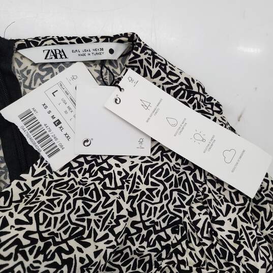 Zara The Tami Dress Long Sleeve Zip Back Dress NWT Size L image number 3