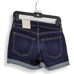 NWT Womens Blue Denim Dark Wash Stretch Pockets Cuffed Mom Shorts Size 4 alternative image