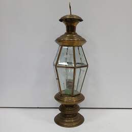 Vintage Large Brass Oil Lamp alternative image