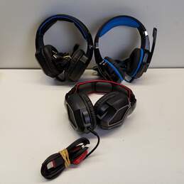 Bundle Lot of 3 Assorted Game Headsets