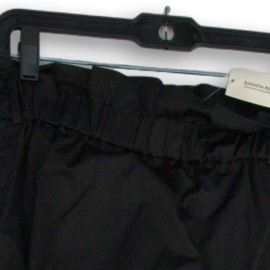 NWT Banana Republic Womens Black Elastic Waist Side Zip A-Line Skirt Size 4 image number 3