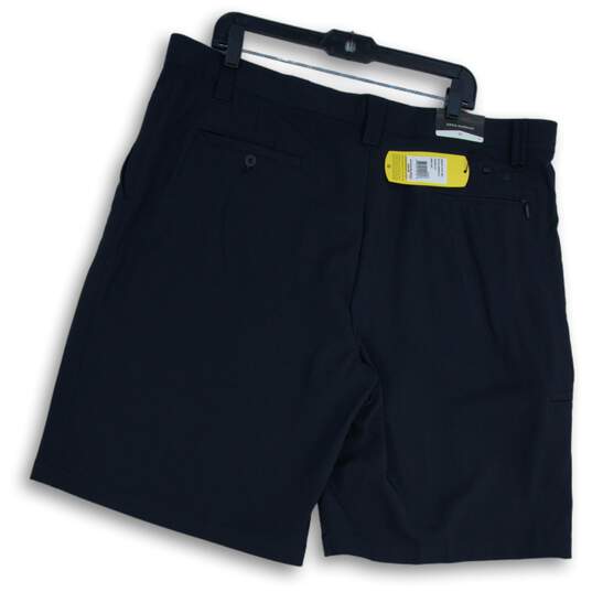NWT Greg Norman Mens Black Slash Pocket Flat Front Golf Chino Shorts Size 42 image number 2