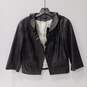 The Wrights Women's Black Leather Blazer Jacket Size 10 image number 1