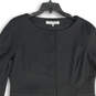 Womens Black Long Sleeve Round Neck Knee Length Sheath Dress Size 14 image number 3