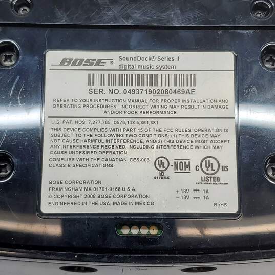 Bose SoundDock Series II Digital Music System with Remote Black Tested Powers ON image number 4