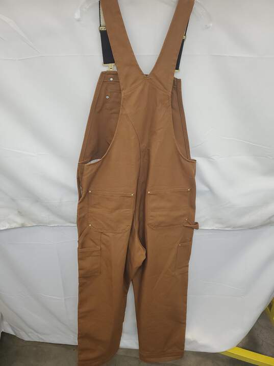 Mn Carhartt R01-M Canvas Brown Overalls Sz 36x32 image number 2