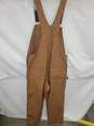 Mn Carhartt R01-M Canvas Brown Overalls Sz 36x32 image number 2