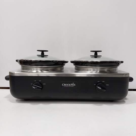 Parini Dual Compartment 32oz Slow Cooker Crock Pot 2-16oz Compartments -  NEW I B