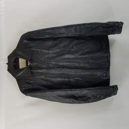Covington  Womens Black Leather Jacket 34-36