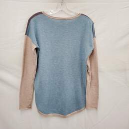 Smartwool Polyester Blend Pink & Blue Long Sleeve Crewneck Sweater Size SM