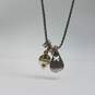 Brighton Silver & Gold Tone Crystal Pendant 19 1/2 Inch Necklace 30.0g image number 1