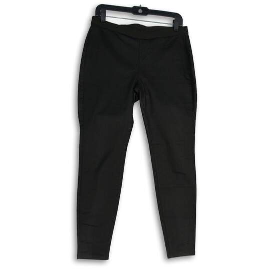 Eileen Fisher Womens Black Flat Front Skinny Leg Pull-On Ankle Pants Size MP image number 1