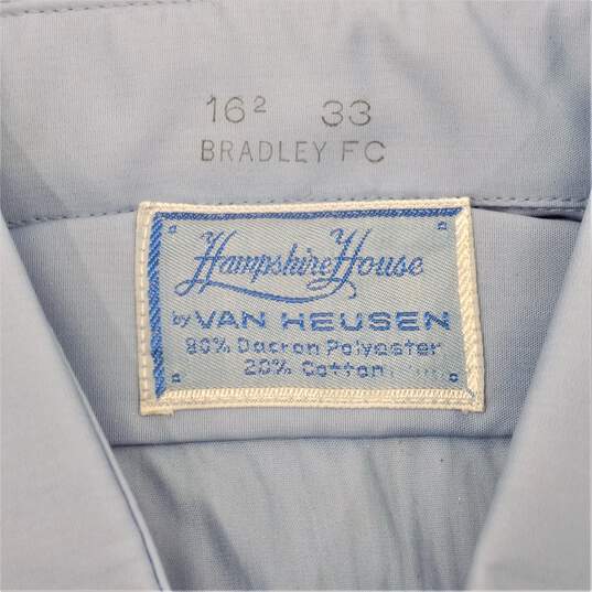 VTG Retro Men's Button Down Collared Shirts Van Heusen Hampshire House Perm Press Size 16 image number 13