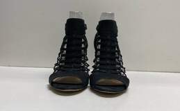 Vince Camuto Leather Caged Heels Black 8 alternative image