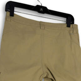 Womens Beige Pockets Flat Front Straight Leg Hiking Cargo Pants Size 0 alternative image