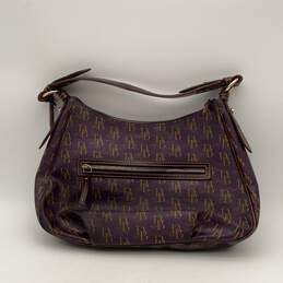 Dooney & Bourke Womens Purple Monogram East West Collins Zipper Hobo Bag alternative image