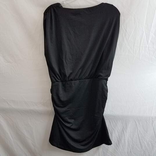 FOURTEENTH PLACE Toni Gathered Minidress In Black Size L NEW image number 2