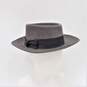 VTG Royal Biltmore Canadian Suede Steel Grey Pork Pie Fedora Hat Men's Size 6 7/8 image number 1