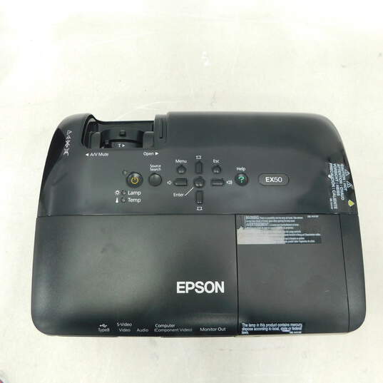 Epson H284A EX50 Multimedia LCD Projector W/ Remote & Case image number 8